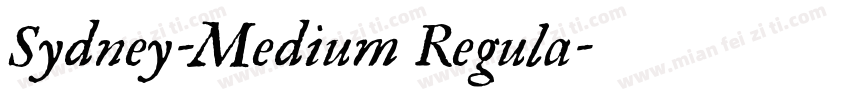 Sydney-Medium Regula字体转换